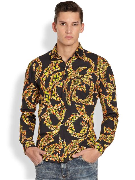 mens versace shirt|versace denim shirt.